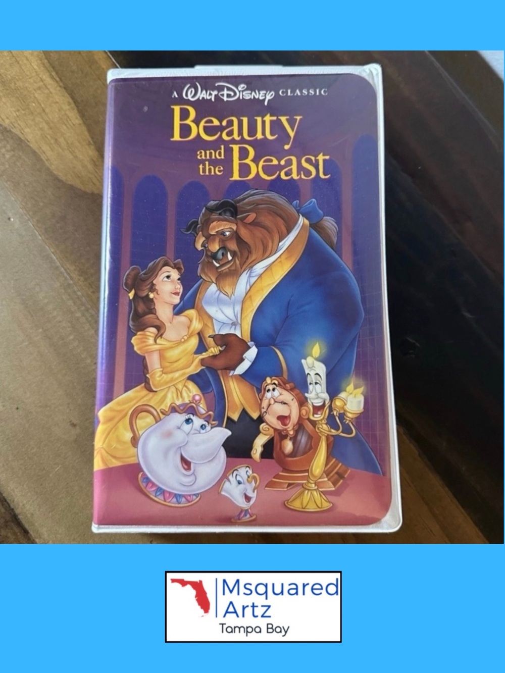 Beauty and the Beast VHS Walt Disney Classic Clamshell Stock No 1325 Vintage